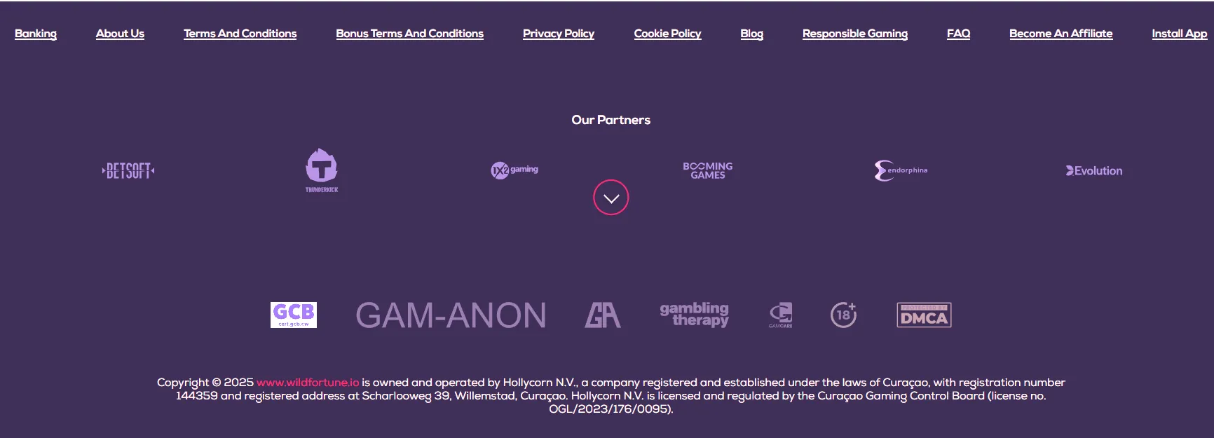 Footer section displaying Canadian payment methods