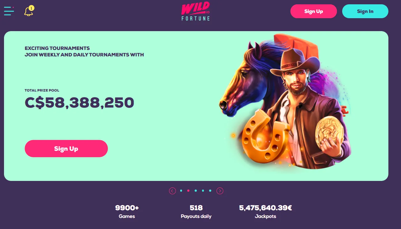 The gaming frontier at Wild Fortune for Canadian players